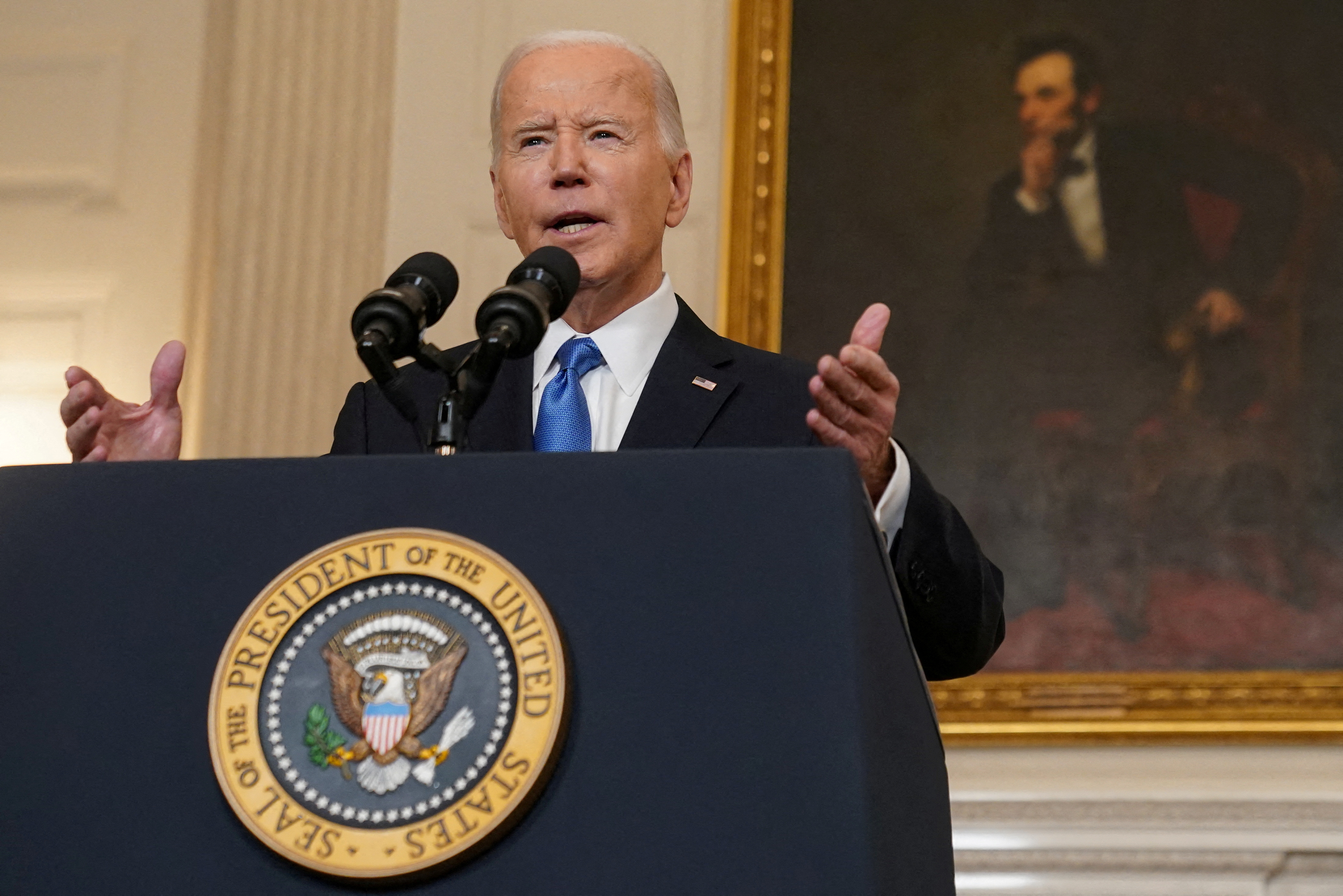 US-Präsident Joe Biden wird bei der Wahl im November gegen den ehemaligen Präsidenten Donald Trump antreten