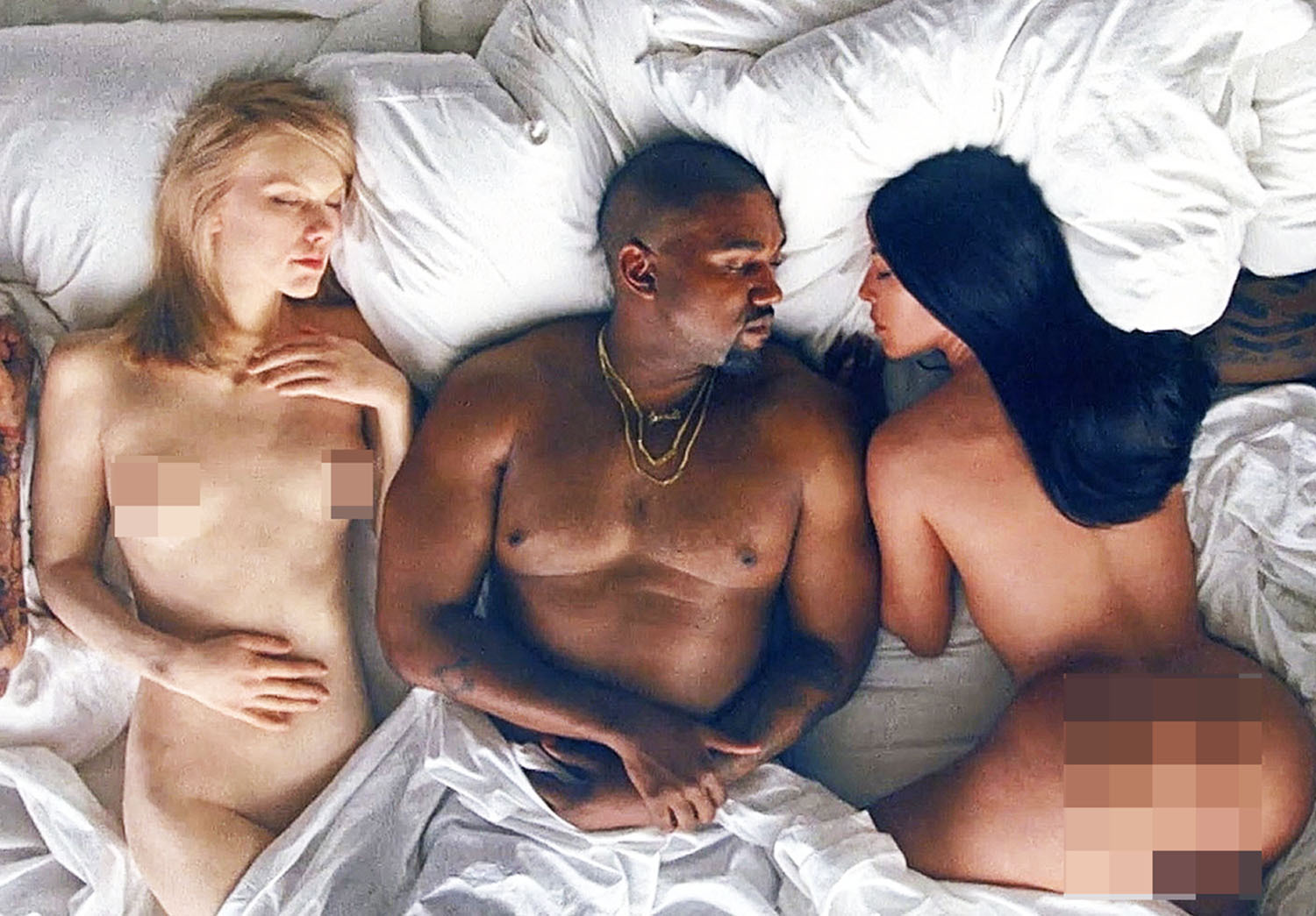 Der gefälschte Taylor mit Kim im Video von 2016 zu Kanyes Famous-Song