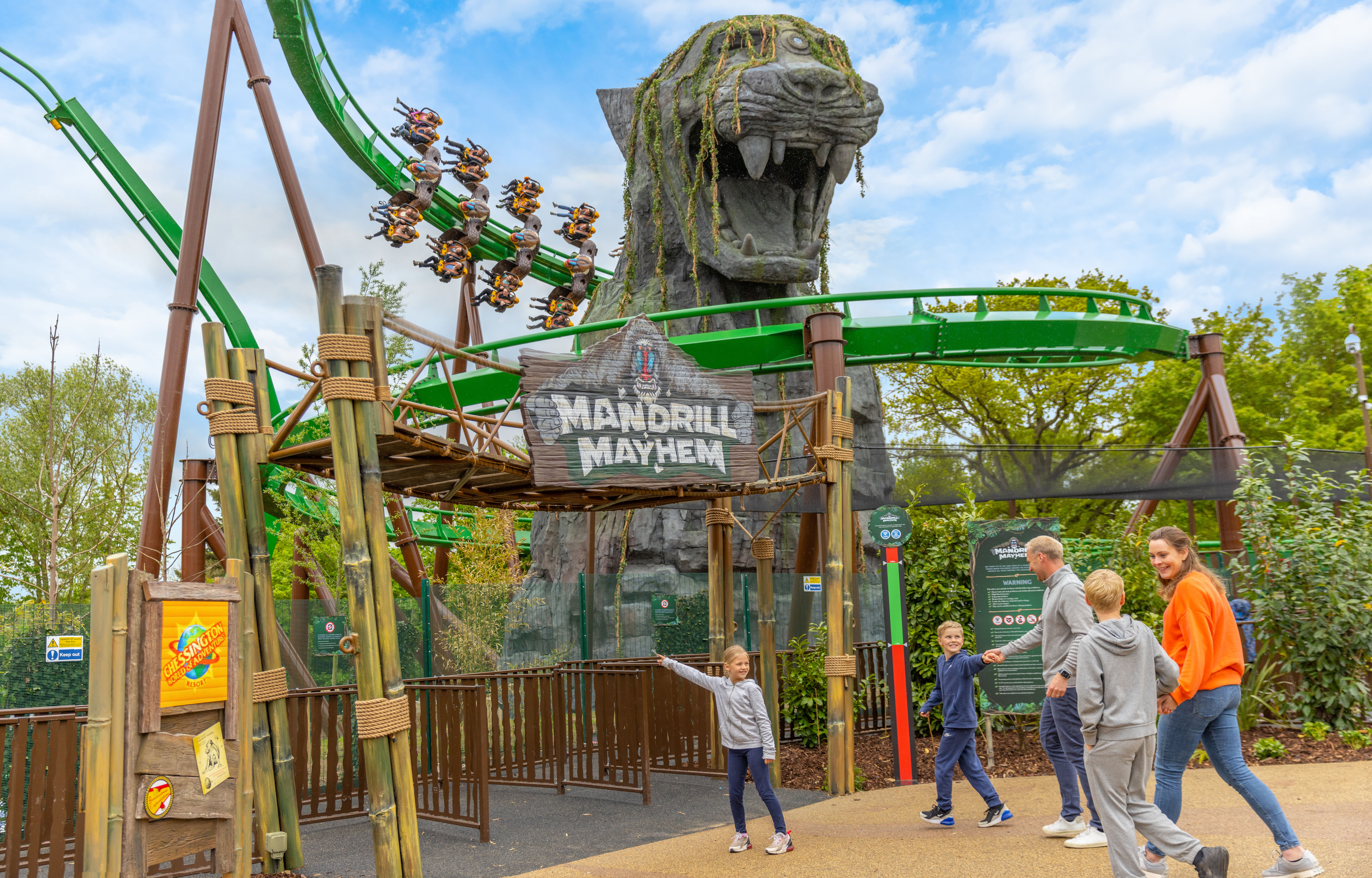 Die beste Fahrt am Mädchentag im Chessington World of Adventures Resort war Mandrill Mayhem in World of Jumanji