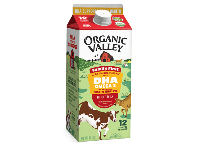Organic Valley Family First DHA Omega-3-Vollmilch 