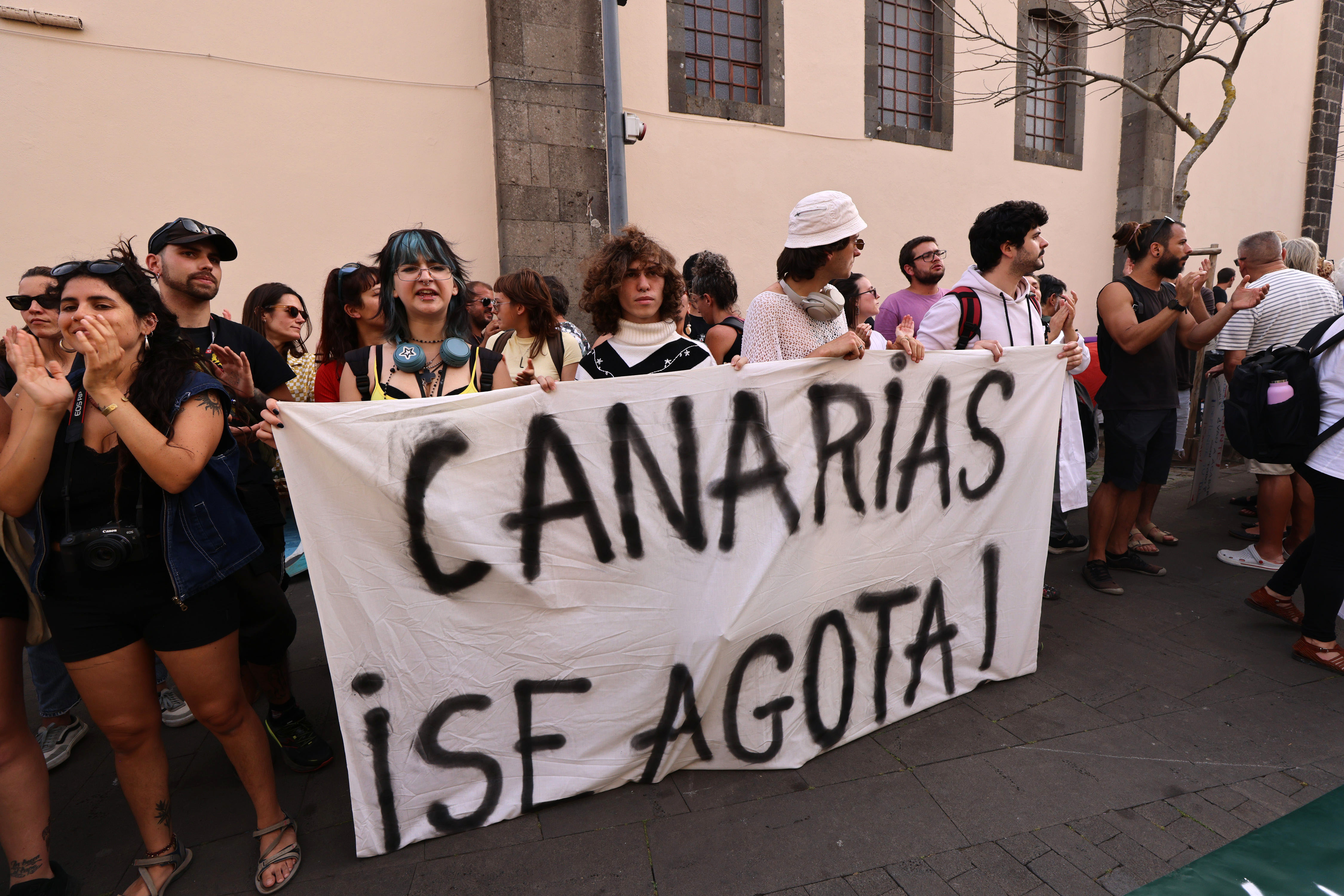 Anfang dieses Monats veranstalteten Aktivisten auf Lanzarote einen Anti-Tourismus-Protest