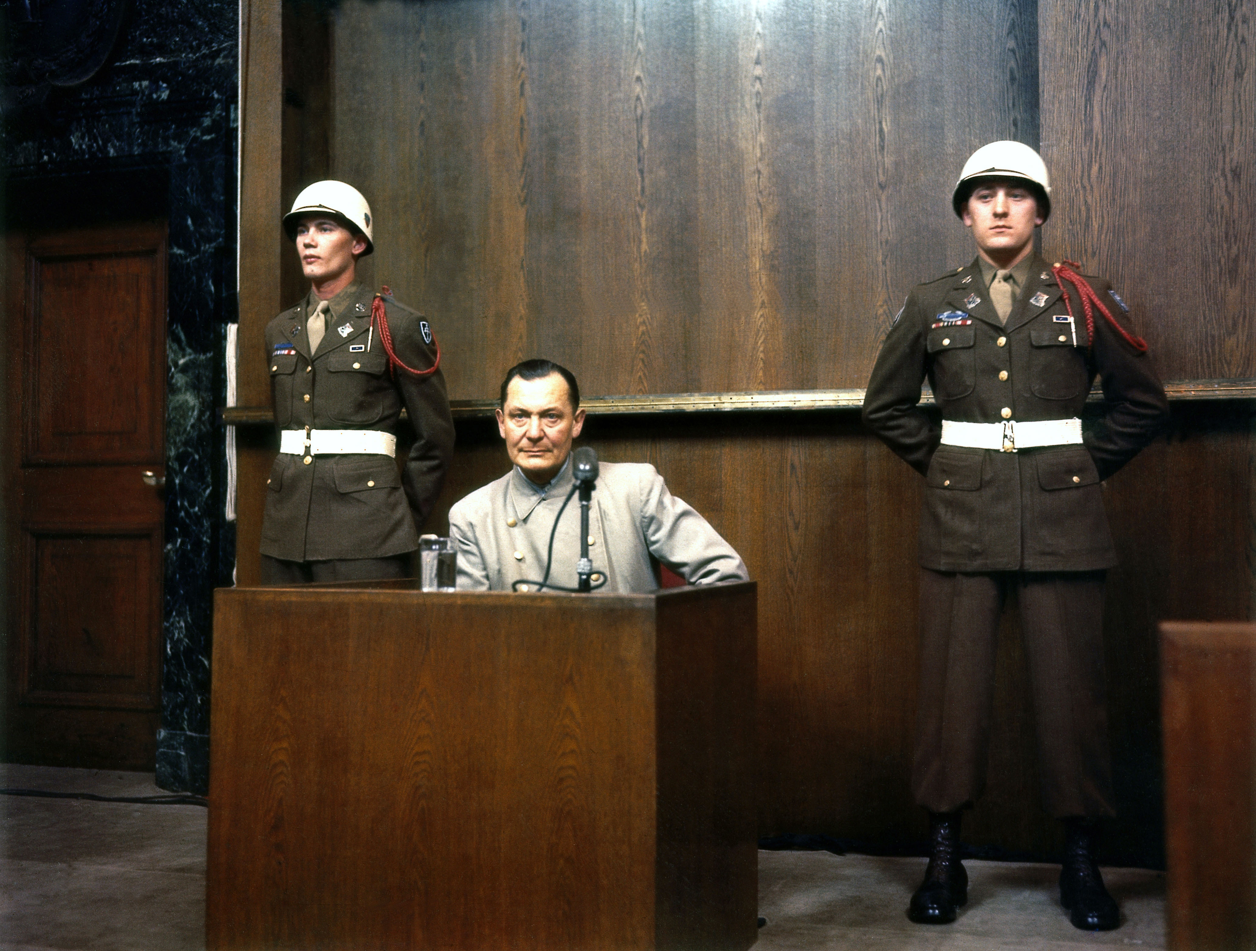 Göring am Internationalen Militärgerichtshof während der Nürnberger Prozesse 1946