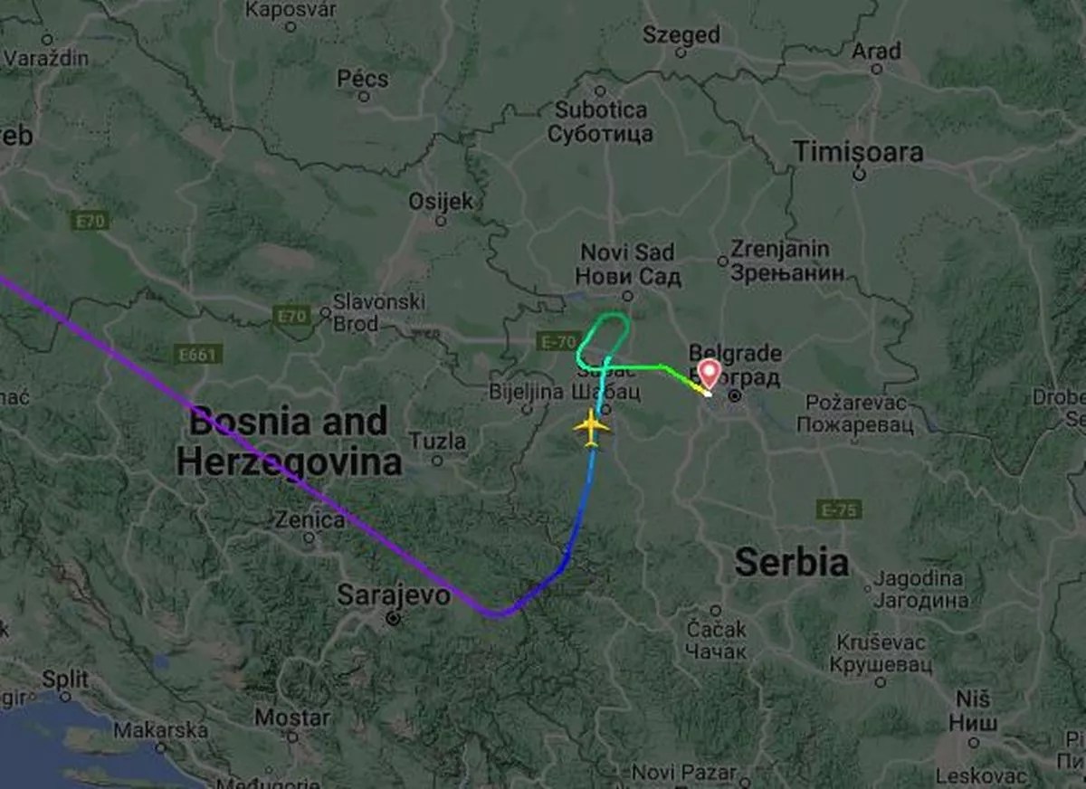 Das Flugzeug musste in Serbien landen
