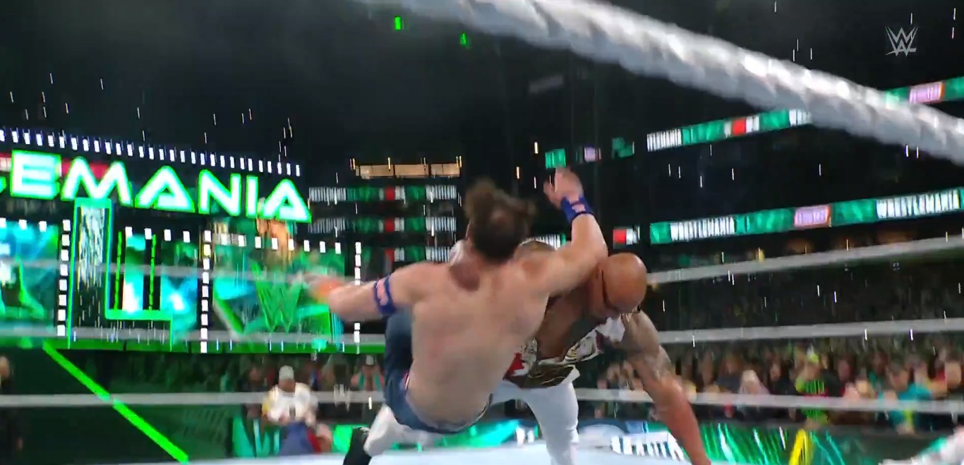 The Rock überwältigte Cena mit einem brutalen Rock Bottom